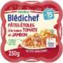 BLEDINA Blédichef - Pâtes étoiles sauce tomate jambon 250 g