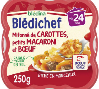 BLEDINA Blédichef – Carottes macaronis et bœuf 250 g