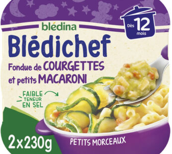 BLEDINA Blédichef – Courgettes et macaronis 2×230 g