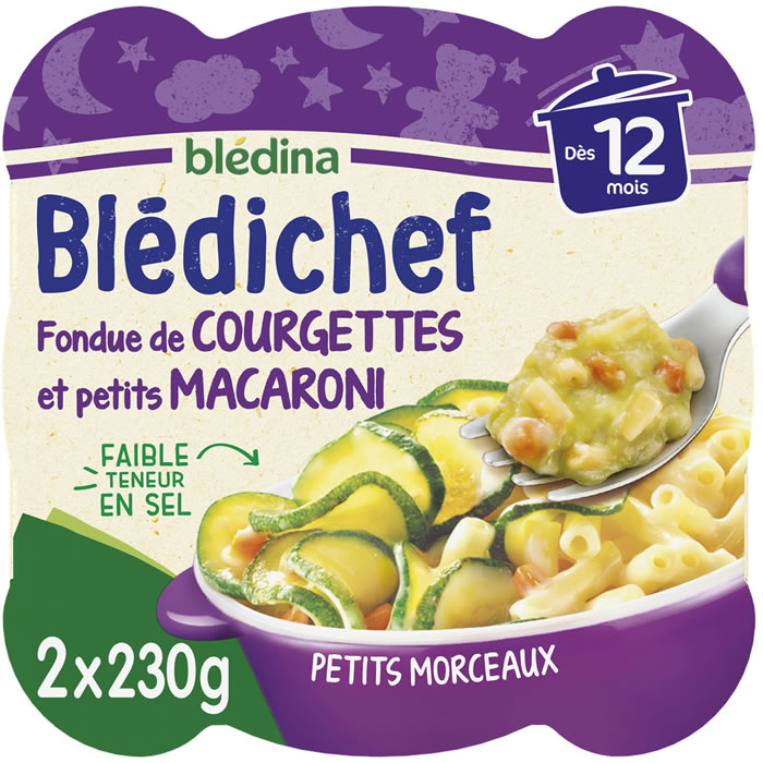 BLEDINA Blédichef - Courgettes et macaronis 2x230 g