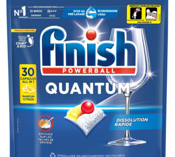 FINISH Powerball Quantum Tablettes lave-vaisselle tout en 1 au citron 30 tablettes