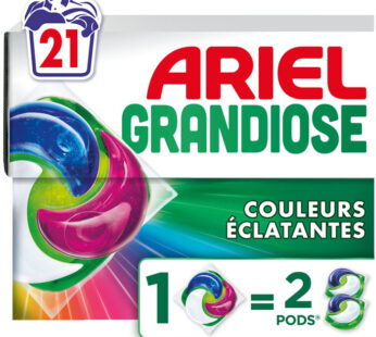 ARIEL Grandiose Lessive capsule détachante et anti-odeur 21 capsules