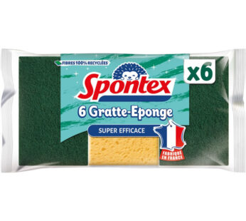 SPONTEX Eponges grattantes en fibres recyclées