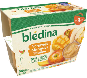 BLEDINA – Pommes, mangues et passion dès 8 mois 4x100g