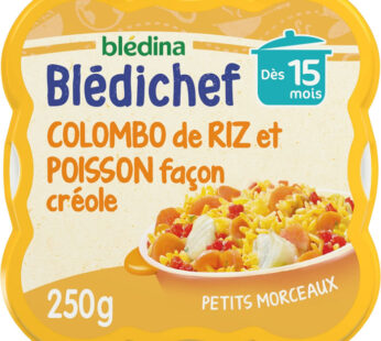 BLEDINA Blédichef – Colombo de riz et poisson façon créole 250 g