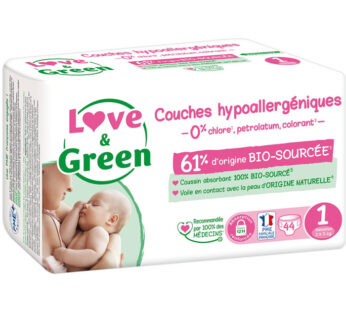 LOVE & GREEN – Couches taille 1 (2-5 kg) 44 couches