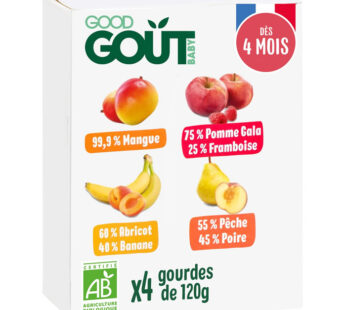 GOOD GOUT – Desserts de fruits 4 x 120 g