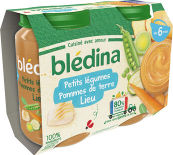 BLEDINA – Petits légumes, pommes de terre et lieu dès 6 mois 2 x 200 g