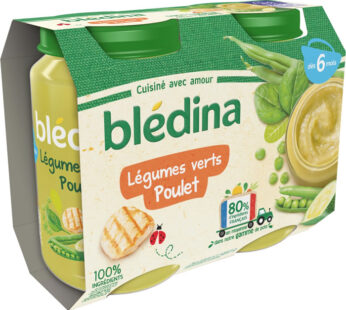BLEDINA – Légumes verts et poulet dès 6 mois 2 x 200 g
