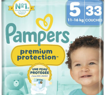 PAMPERS Premium Protection – Couches taille 5 (11-16 kg) 33 couches