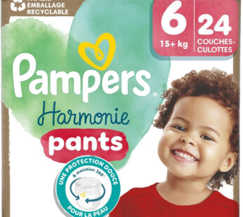 PAMPERS Harmonie Pants – Couches-culottes taille 6 (15 kg et +) 24 culottes