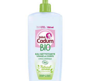 BEBE CADUM – Eau nettoyante visage et corps bio 750 ml