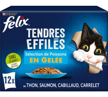 FELIX Effilés en gelée pour chats au thon et poissons