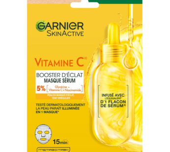GARNIER Skin Active – Masque tissu super hydratant vitamine C 1 masque