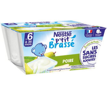 NESTLE P’tit Brassé – Dessert à la poire 4 x 90 g