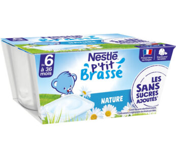 NESTLE P’tit Brassé – Dessert nature 4 x 90 g