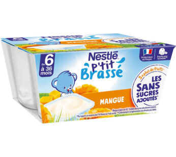 NESTLE P&rsquo;tit Brassé – Dessert à la mangue 4 x 90 g