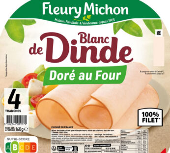 FLEURY MICHON – Blanc de dinde doré au four (160 g)