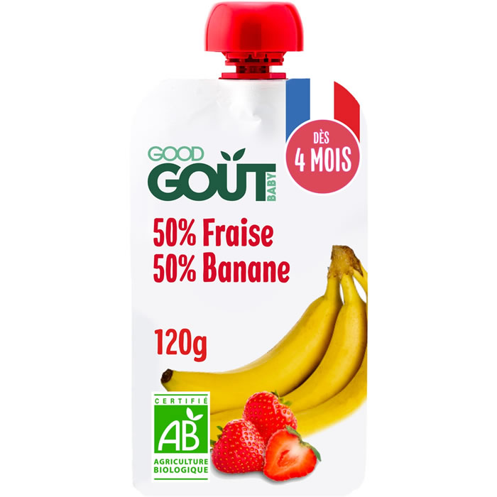 GOOD GOUT - Dessert fraise et banane 120 g