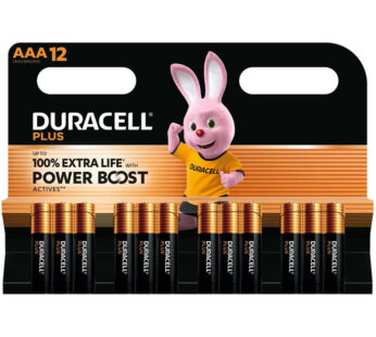 DURACELL Plus Piles alcalines LR03 – type AAA (x12)