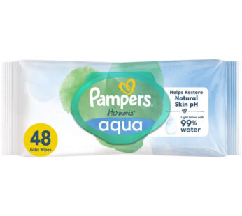 PAMPERS – Harmonie Aqua Lingettes nettoyantes à l&rsquo;eau 48 lingettes