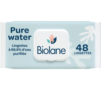 BIOLANE – Lingettes nettoyantes à l&rsquo;eau purifiée 48 lingettes