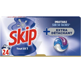 SKIP Extra Détachant Lessive capsules tout en 1 24 capsules