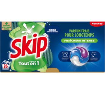 SKIP Fraîcheur Intense Lessive capsules tout en 1 26 capsules