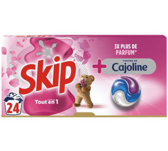 SKIP Cajoline Lessive capsules tout en 1 Petit Format 24 lavages