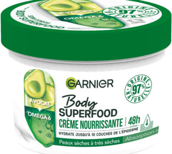 GARNIER Body Superfood – Crème corps nourrissante à l&rsquo;avocat 380 ml