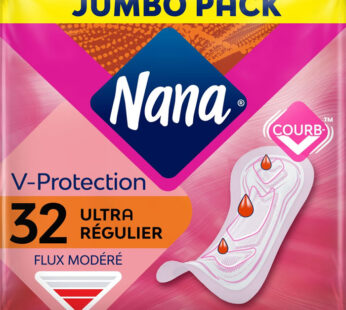 NANA V-Protection Serviettes hygiéniques sans ailettes ultra régulier x32