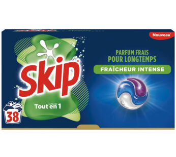 SKIP Fraîcheur Intense Lessive capsules tout en 1 Moyen Format 38 lavages