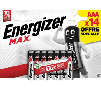 ENERGIZER Max Piles alcalines LR03 – type AAA (x14)