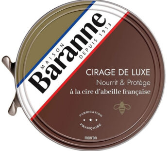 BARANNE Cirage de luxe à la cire d&rsquo;abeille française marron