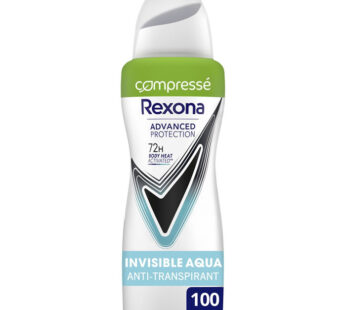 REXONA Invisible Aqua – Déodorant compressé spray anti-transpirant 72h 100 ml
