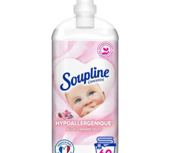 SOUPLINE Adoucissant concentré lait d&rsquo;amande douce 60 lavages