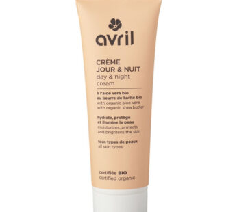 AVRIL Crème de jour et nuit à l&rsquo;aloe vera et beurre de karité bio – 50ml