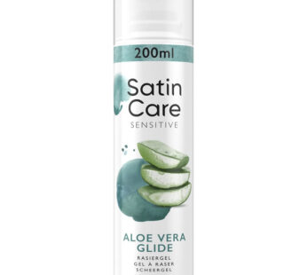 GILLETTE Satin Care Sensitive – Gel à raser à l&rsquo;aloe vera 200 ml