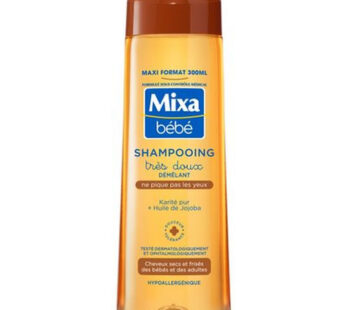 MIXA Bébé – Shampoing démêlant à l&rsquo;huile de jojoba et karité 300 ml