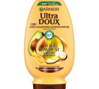 GARNIER Ultra Doux – Après-shampoing à l&rsquo;huile d&rsquo;avocat et karité 250 ml