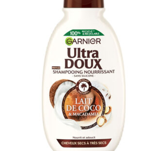 GARNIER Ultra Doux – Shampoing au lait de coco et macadamia 300 ml