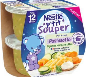 NESTLE P’tit Souper – Pâtes, légumes verts et carottes 2×200 g