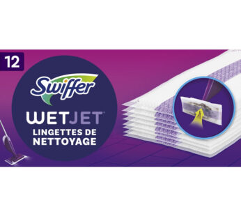 SWIFFER Wet Jet Lingettes dépoussiérantes multi-surfaces pour balais 12 lingettes
