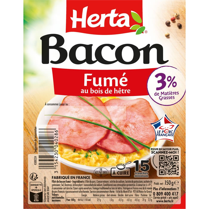 HERTA Bacon fumé