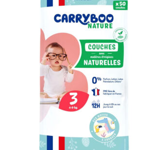 CARRYBOO Nature – Couches taille 3 (4-9 kg) 50 couches
