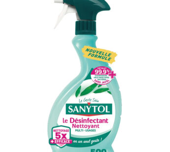 SANYTOL Nettoyant spray désinfectant multi-usages à l&rsquo;eucalyptus 500 ml