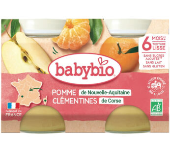 BABYBIO – Pomme et clémentines 2 x 130 g