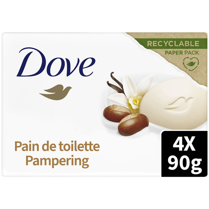 DOVE - Savon solide au beurre de karité 4 savons