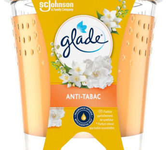 GLADE Bougie parfumée infusée aux huiles essentielles anti-tabac
