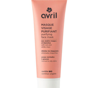 AVRIL – Masque visage purifiant aux argiles rouges et blanche bio 50 ml